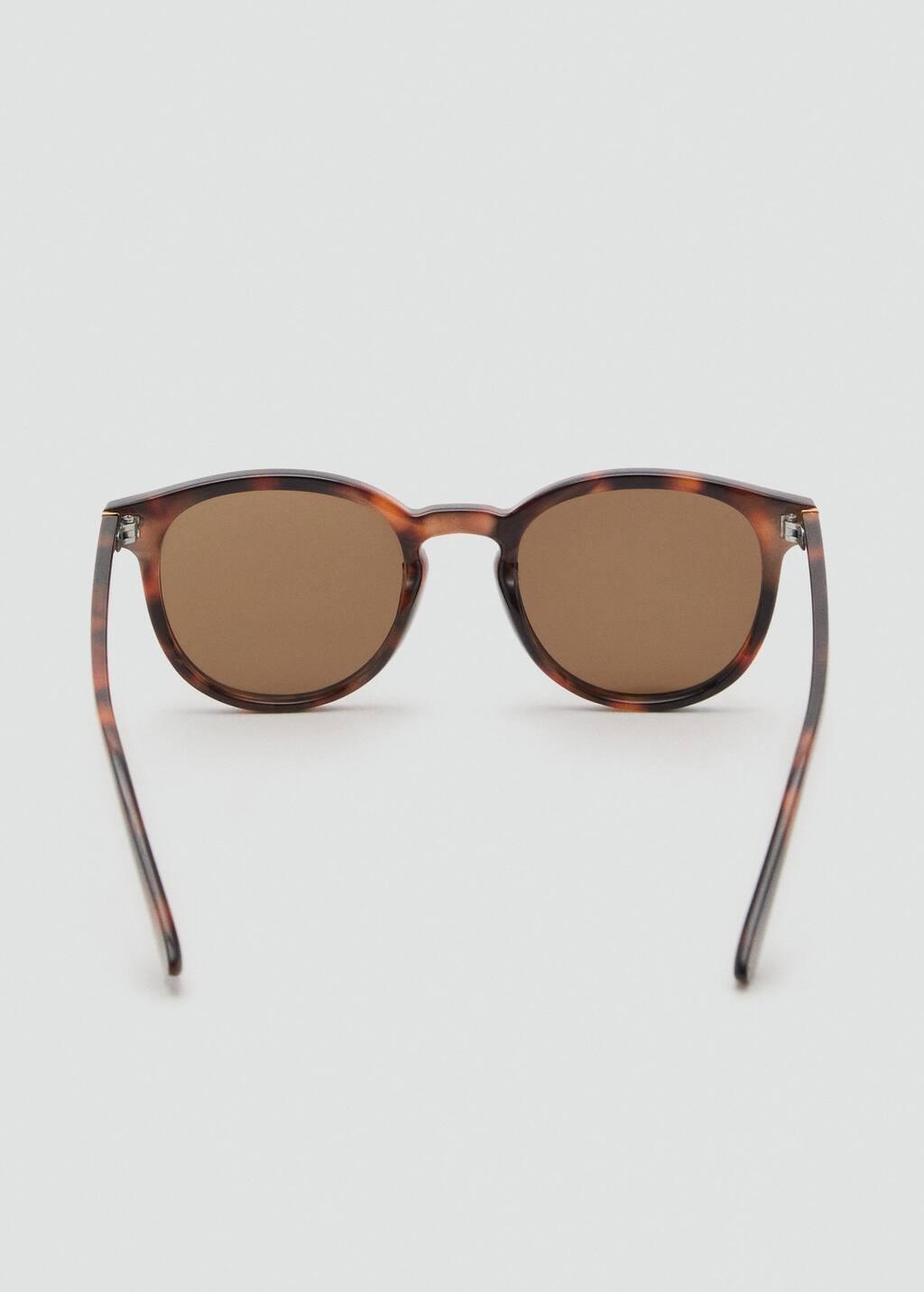 Brown Round-Framed Sunglasses, Dark Brown, large image number 1