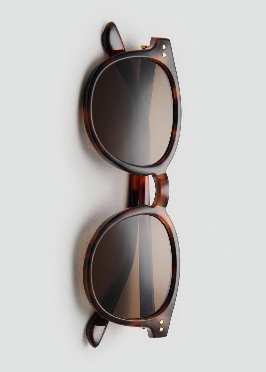 Brown Round-Framed Sunglasses, Dark Brown, large image number 2