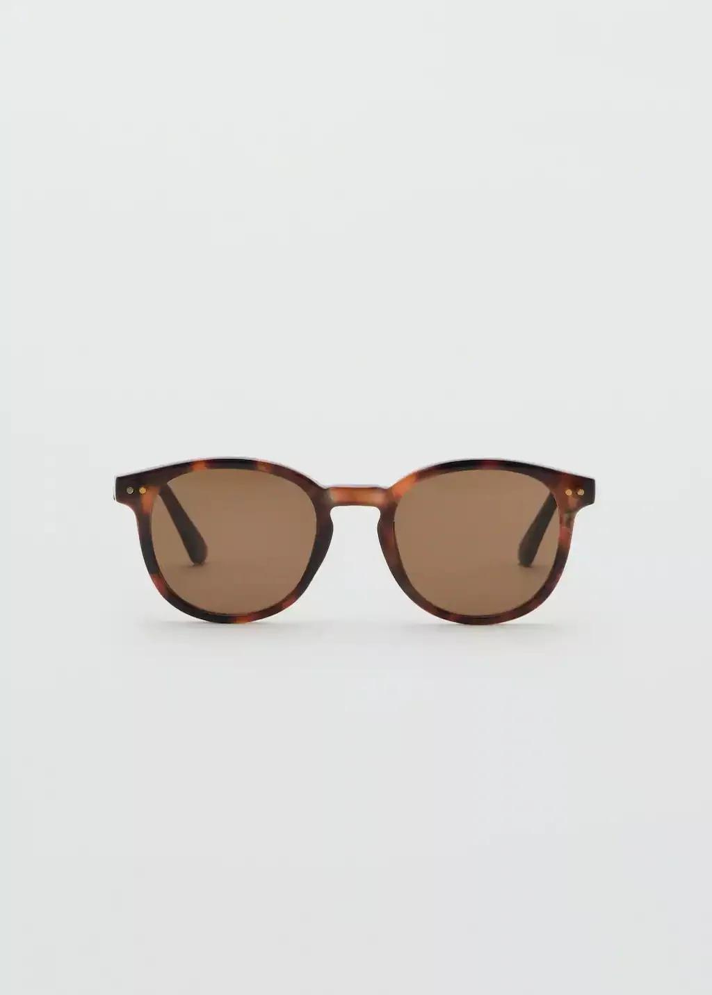 Brown Round-Framed Sunglasses, Dark Brown, large image number 3