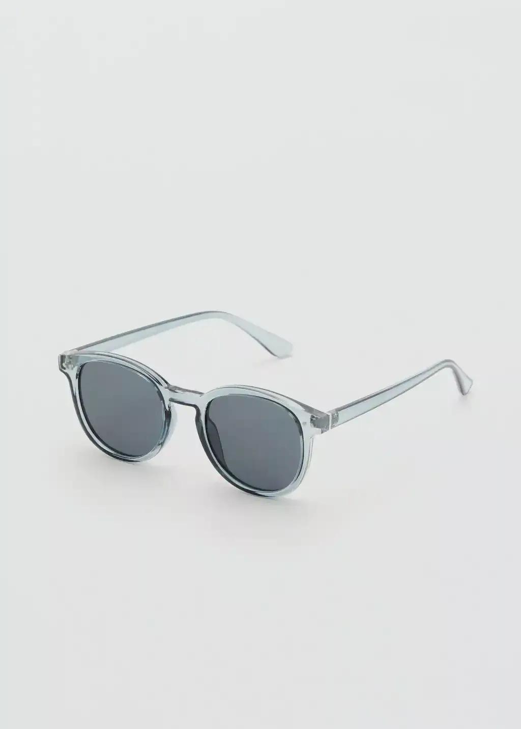 Grey Round-Framed Sunglasses, , medium