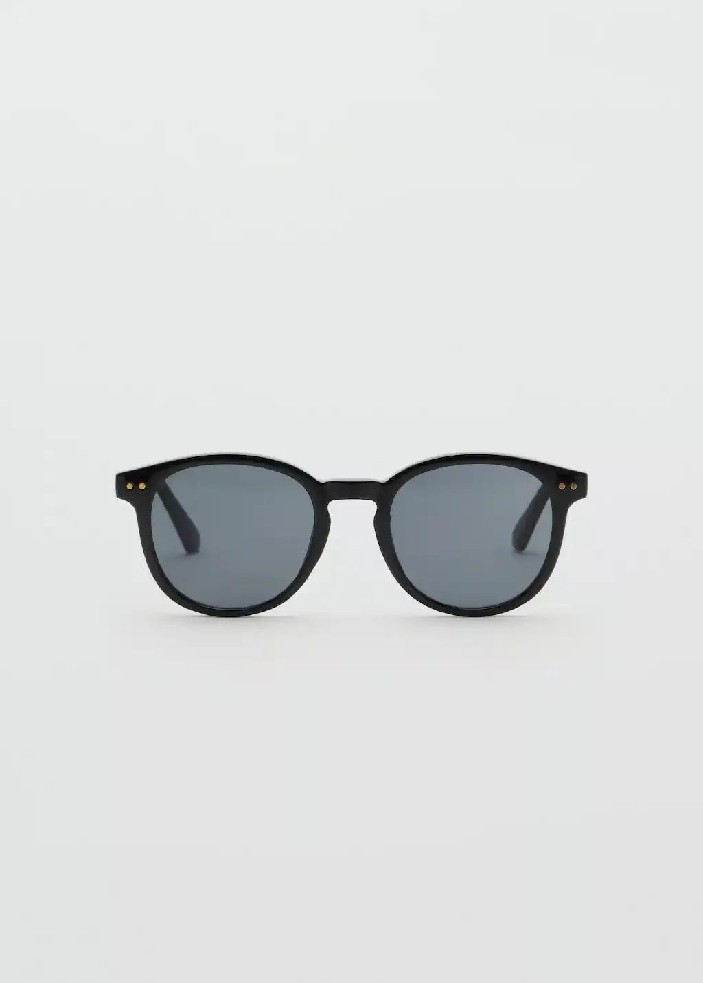 Black Round-Framed Sunglasses, Black, large image number 3