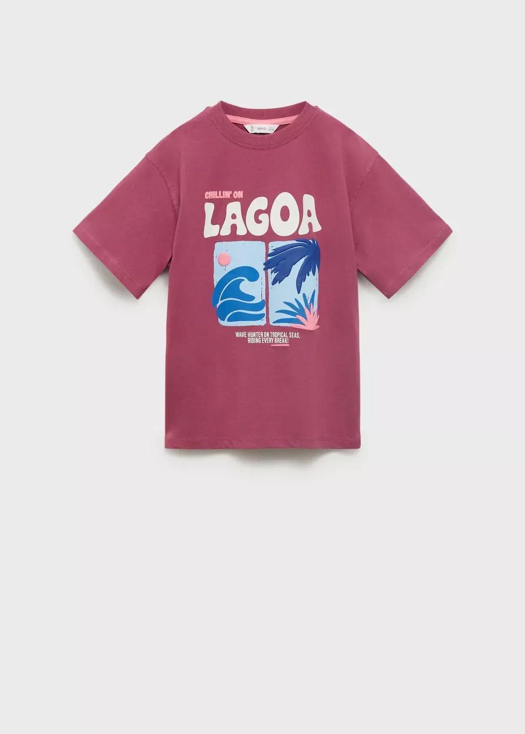 DARK RED Short-sleeved printed t-shirt, Kids Boy, , large image number 0
