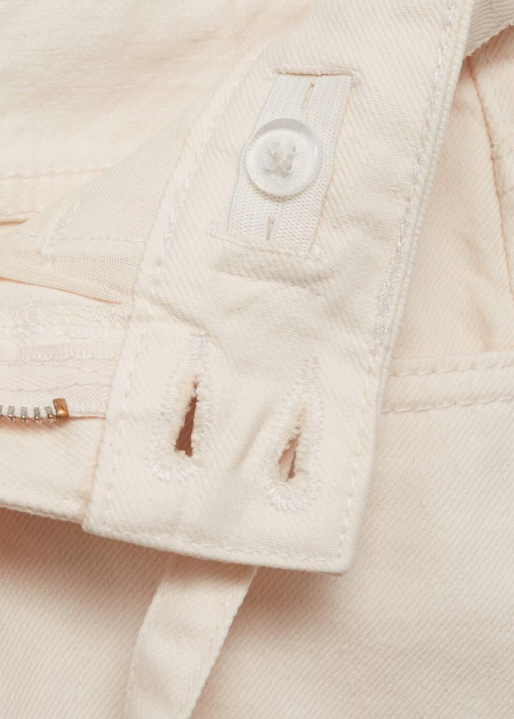 Cream Denim Skirt With Bow, Kids Girls, , large image number 3