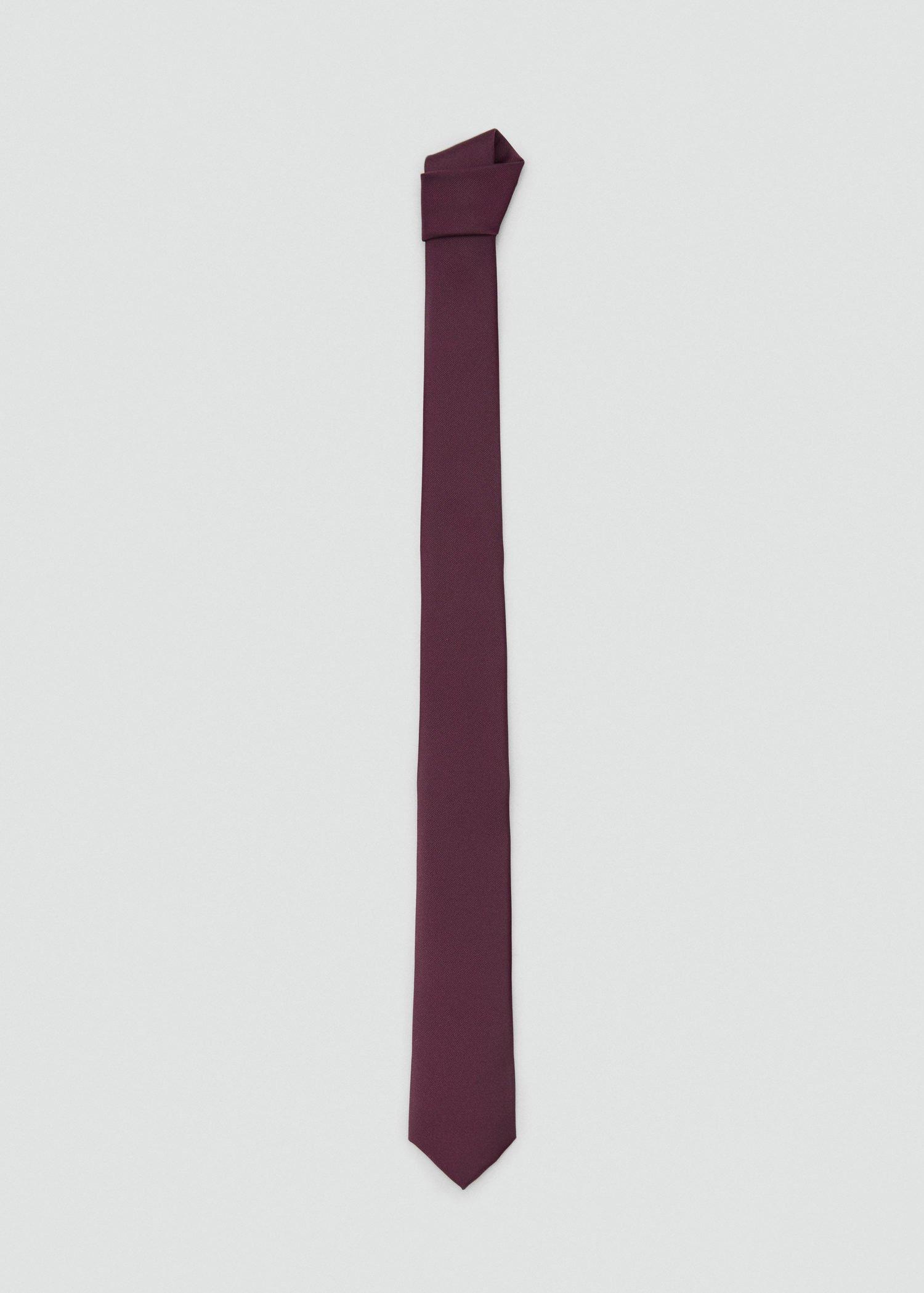 Red Smooth Micro-Structured Tie, , medium