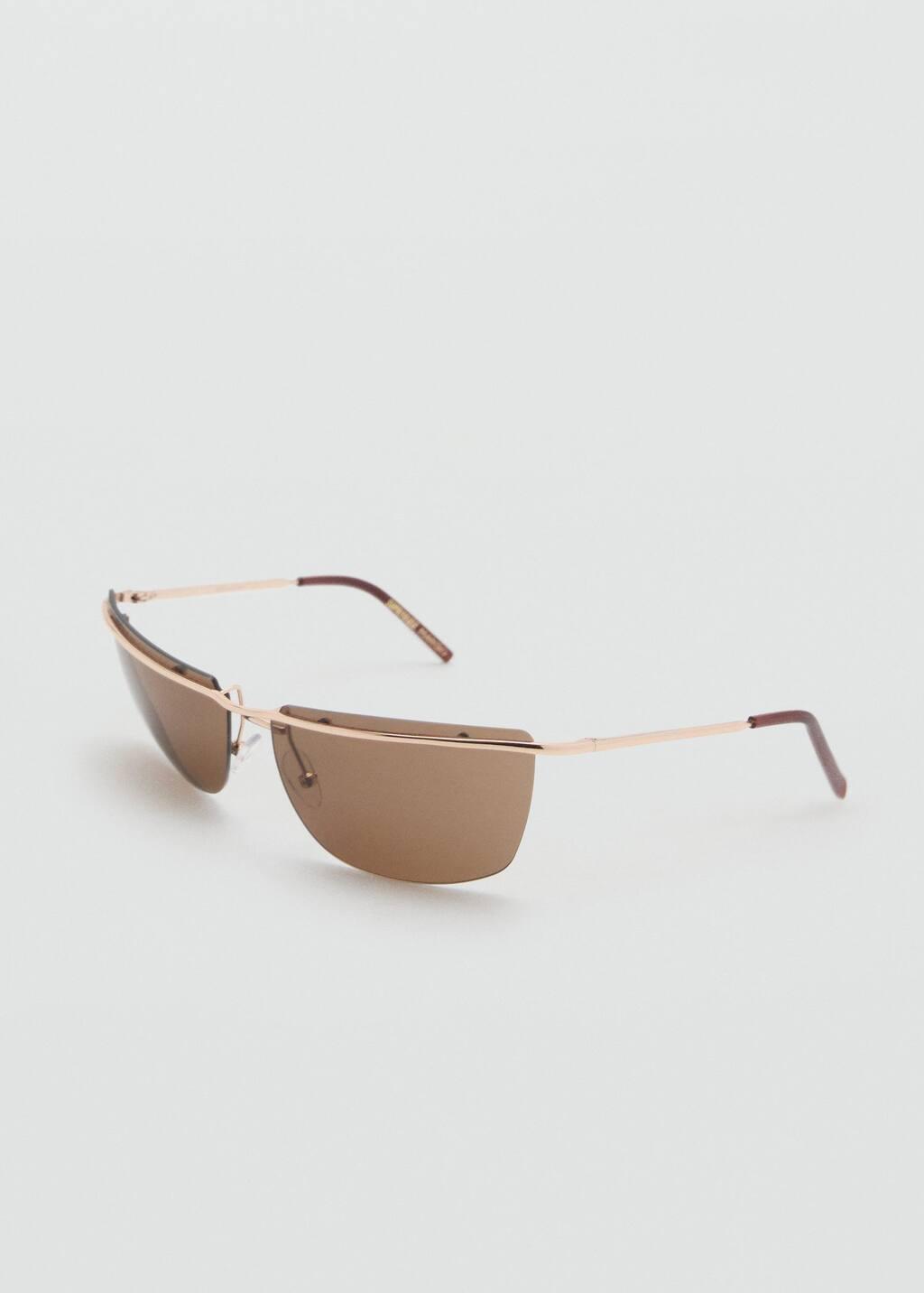 GOLD Frameless sunglasses with metal temples, Gold, large image number 0
