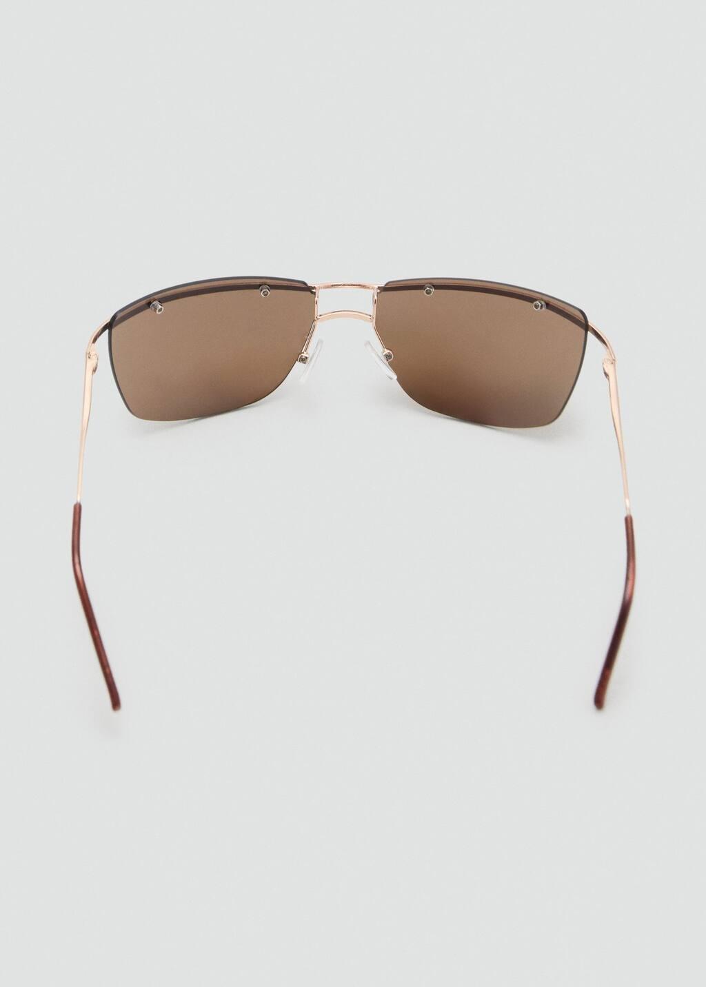 GOLD Frameless sunglasses with metal temples, Gold, large image number 1