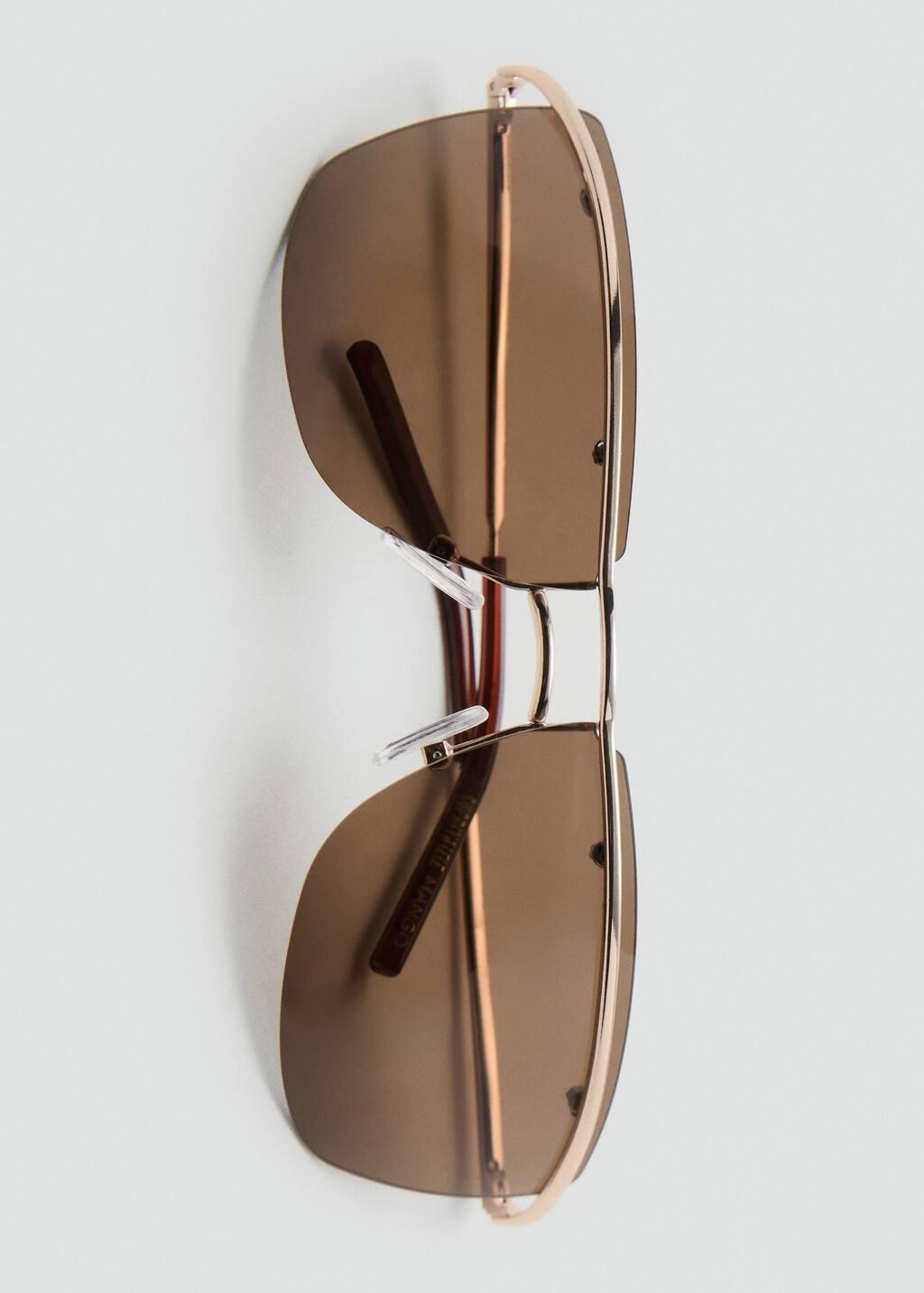 GOLD Frameless sunglasses with metal temples, Gold, large image number 2