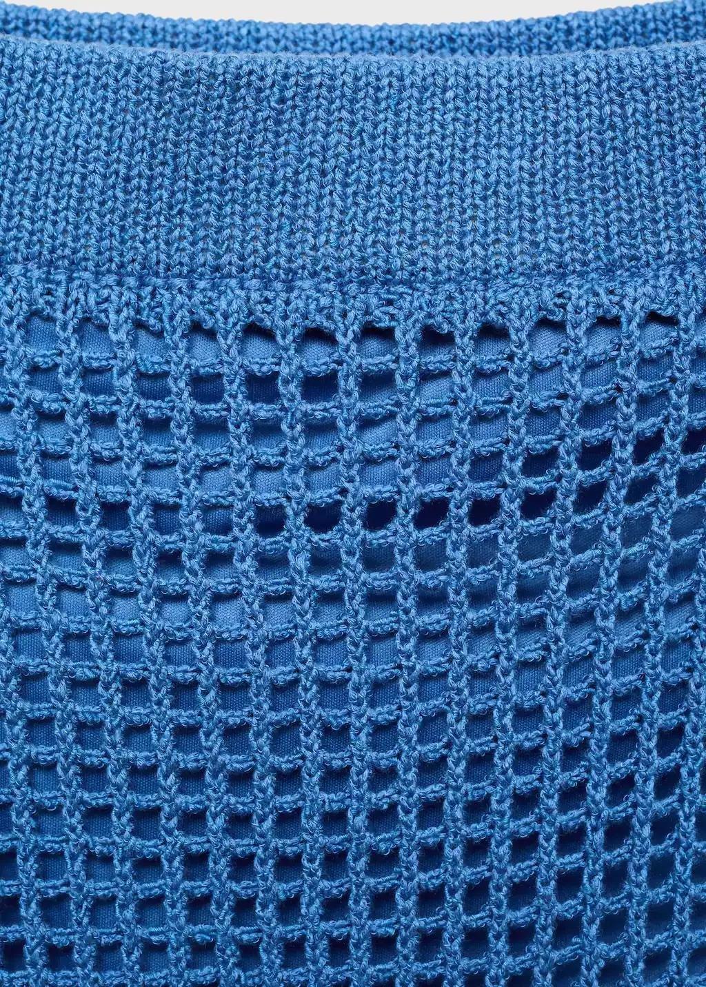 Blue Crochet Long Skirt, , large image number 2