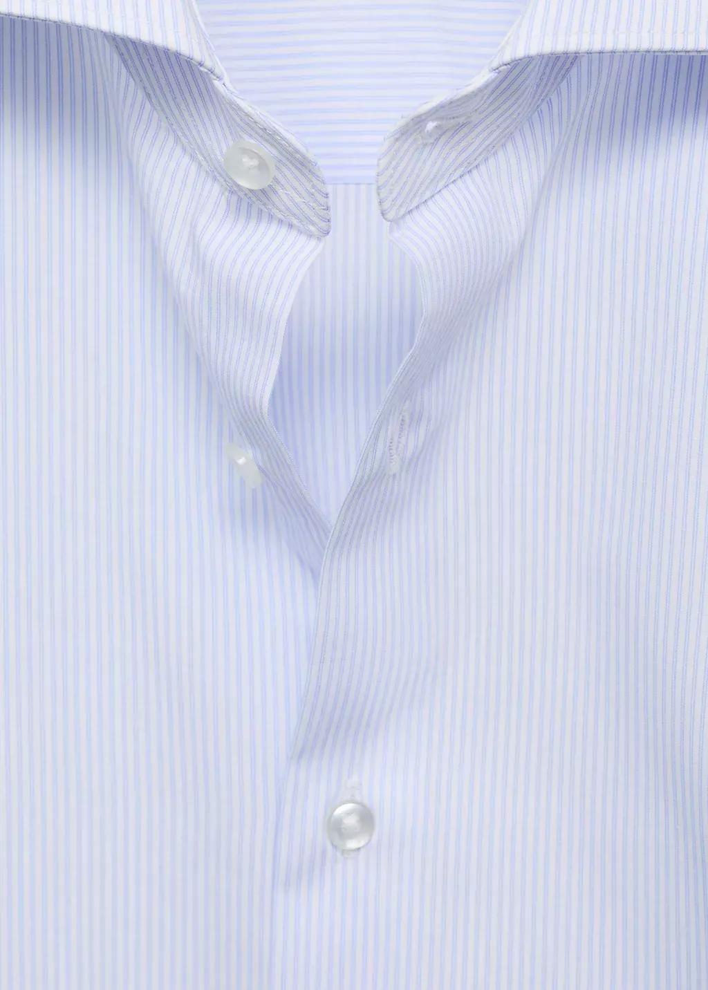 MEDIUM BLUE Slim fit thousand striped suit shirt, Medium Blue, large image number 4