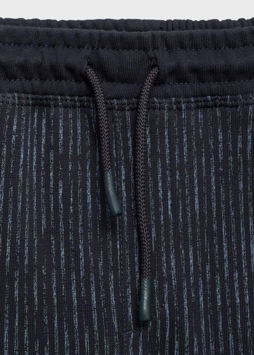 Navy Printed Cotton Bermuda Shorts, Kids Boys, , large image number 2