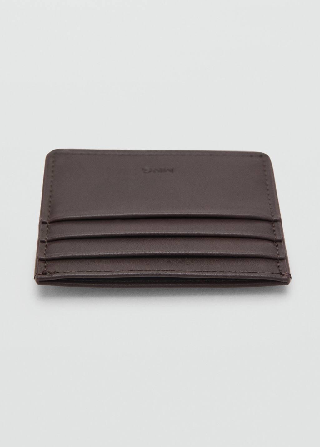 BROWN Anti-contactless peaked card holder, Brown, large image number 1