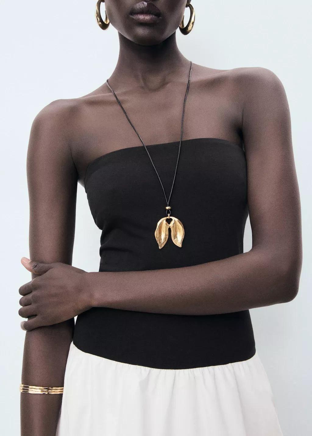 Black Combined Knitted Balloon Dress, , large image number 2