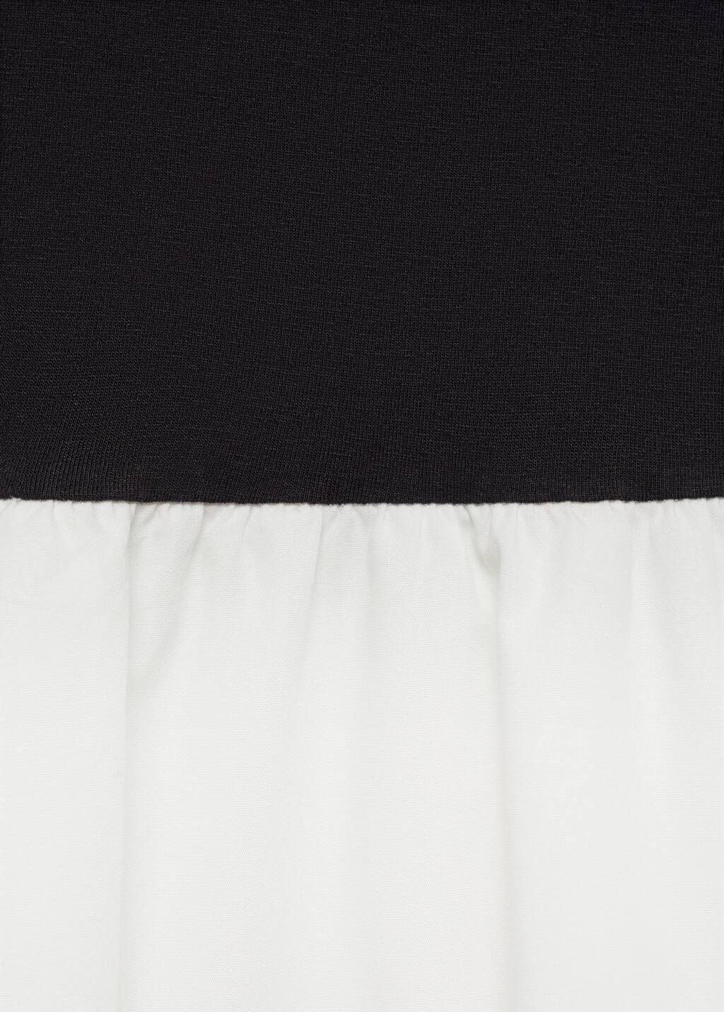 Black Combined Knitted Balloon Dress, , large image number 4