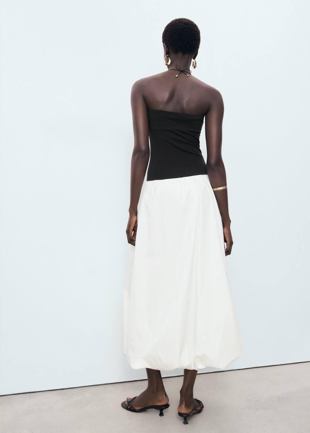 Black Combined Knitted Balloon Dress, , large image number 5
