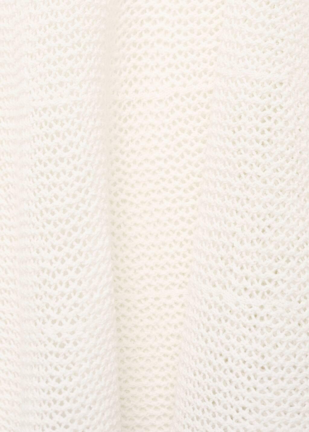White Ruffle Knit Top, , large image number 4