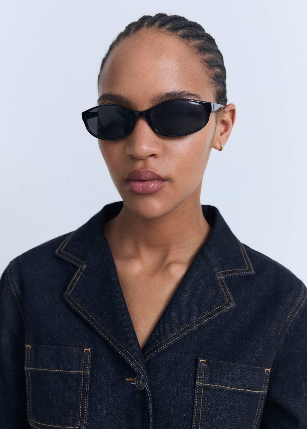 OPEN BLUE Fitted denim jacket with pockets, , large image number 1