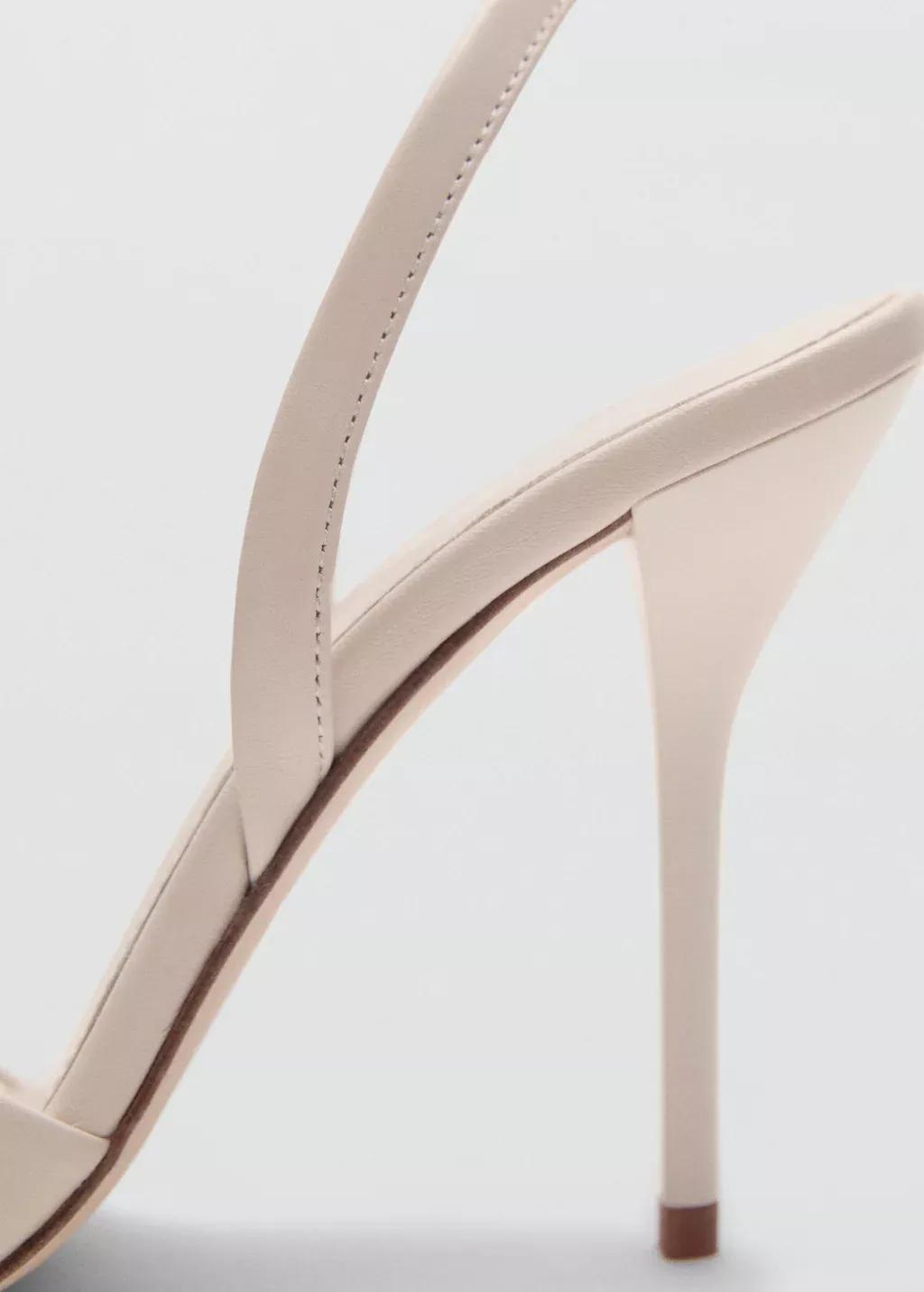 Beige Leather Sandals With Contrasting Heels, , large image number 1