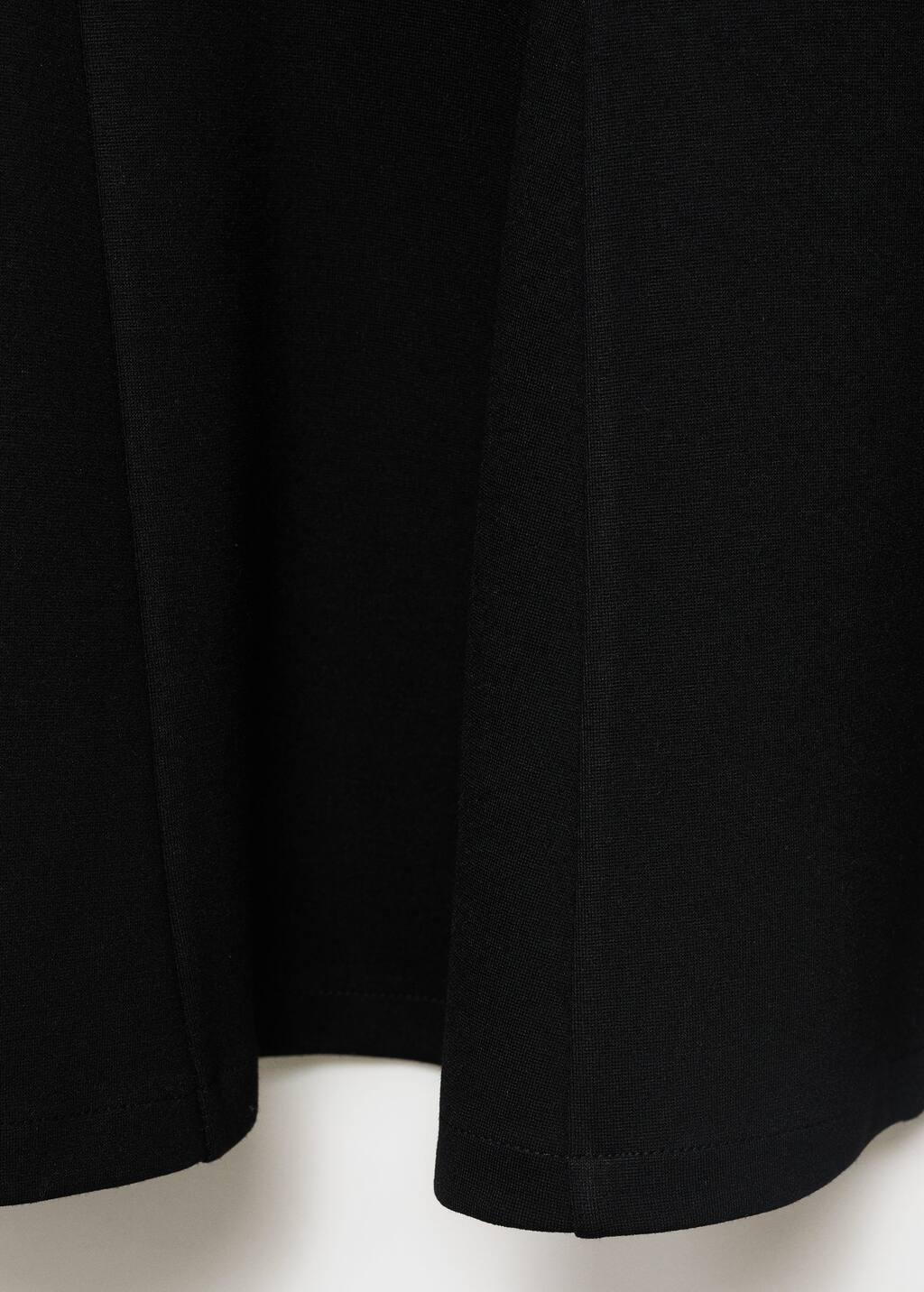Black Short Strapless Dress With Pleats, , large image number 4