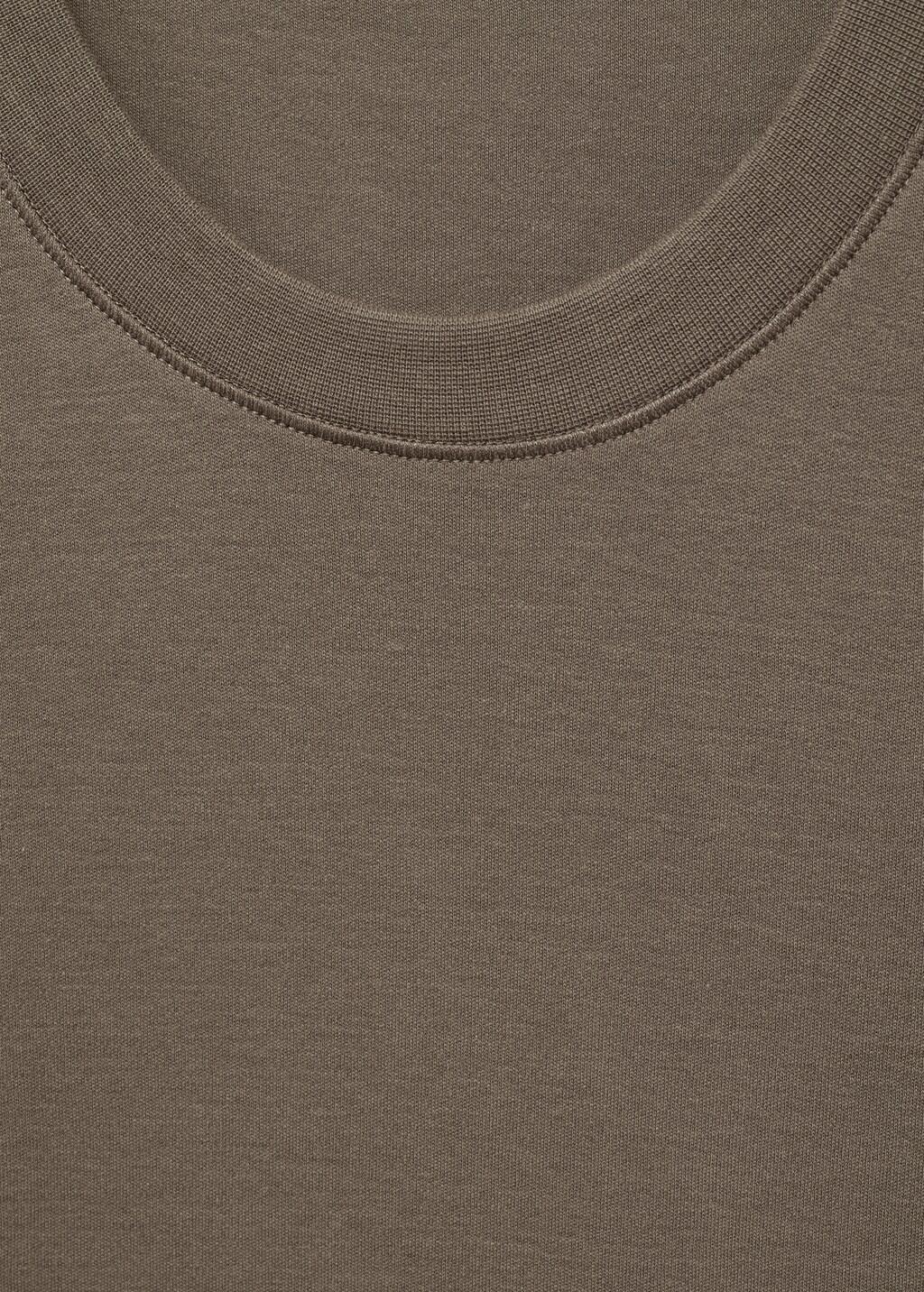 MEDIUM BROWN Medium weight regular fit T-shirt, , large image number 1