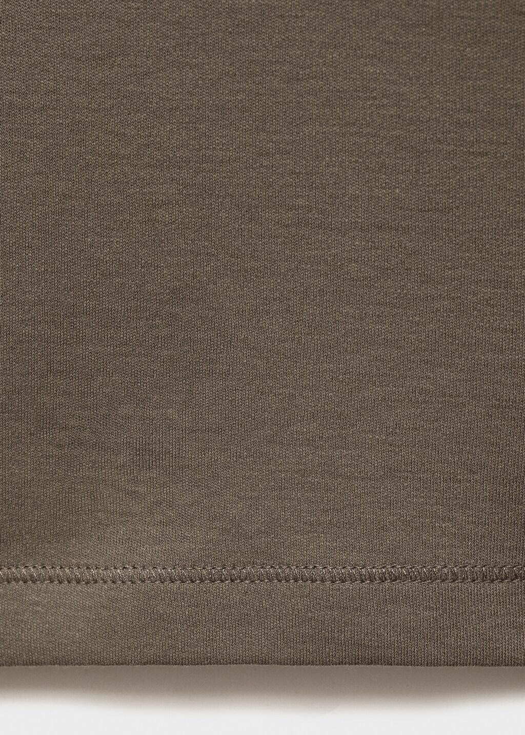MEDIUM BROWN Medium weight regular fit T-shirt, , large image number 5