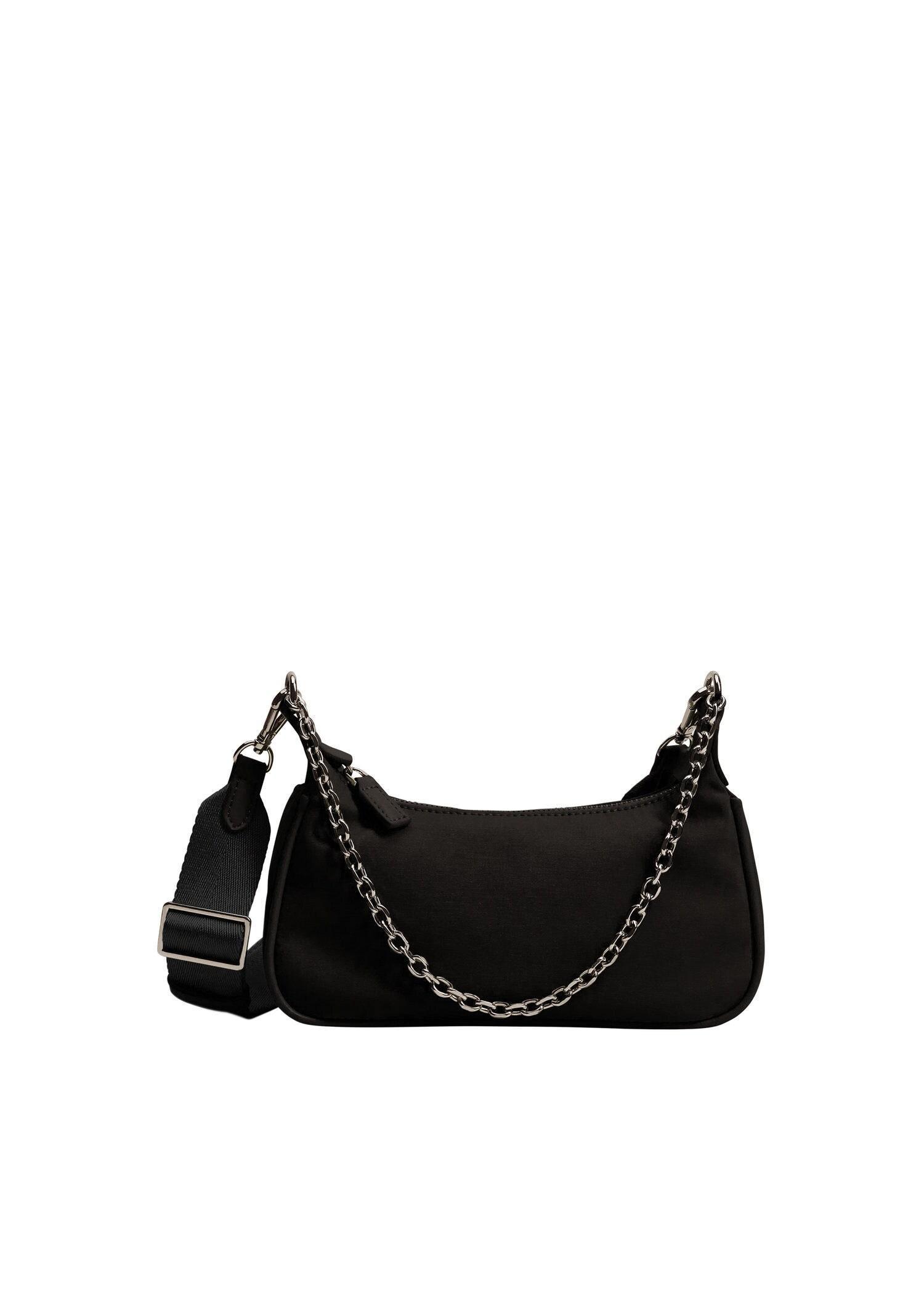 Black Multi-Position Baguette Bag, Women, , large image number 1