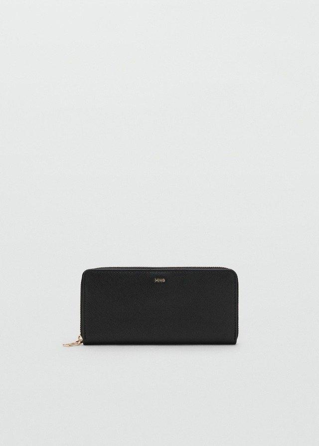 Black Saffiano-Effect Wallet, , medium