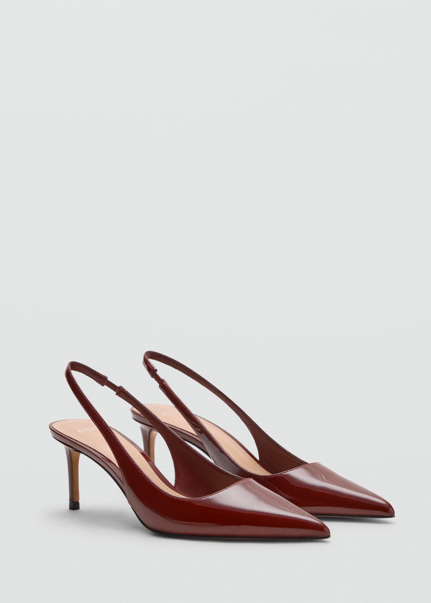 DARK RED Patent heeled shoes, , large image number 0
