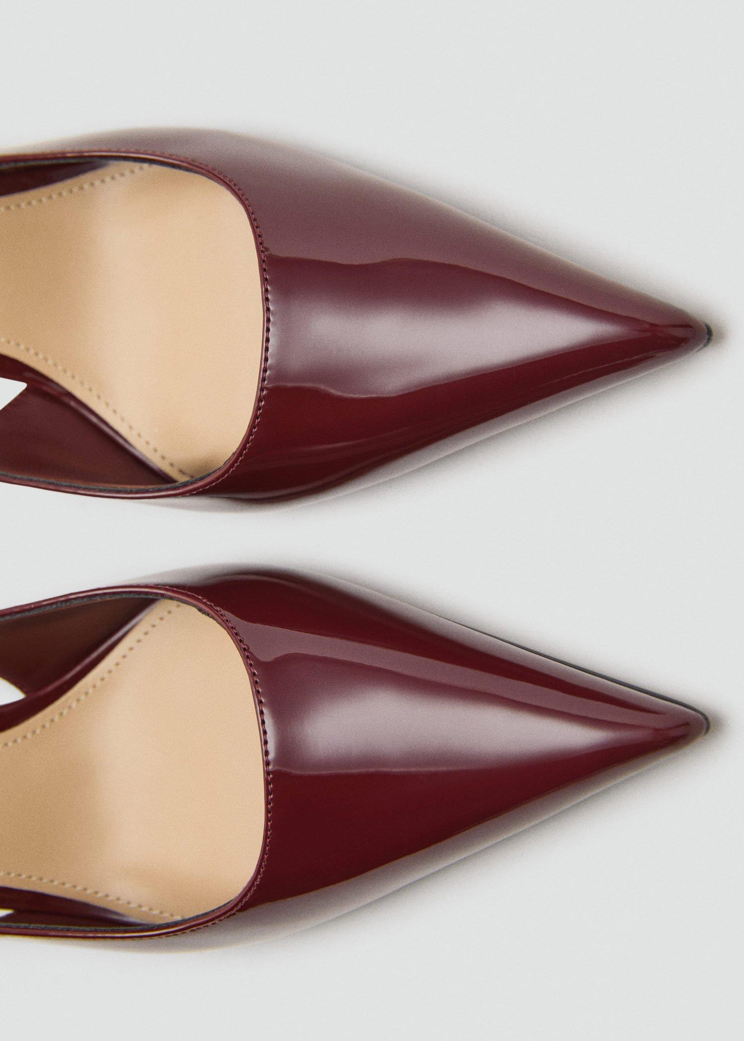 DARK RED Patent heeled shoes, , large image number 4