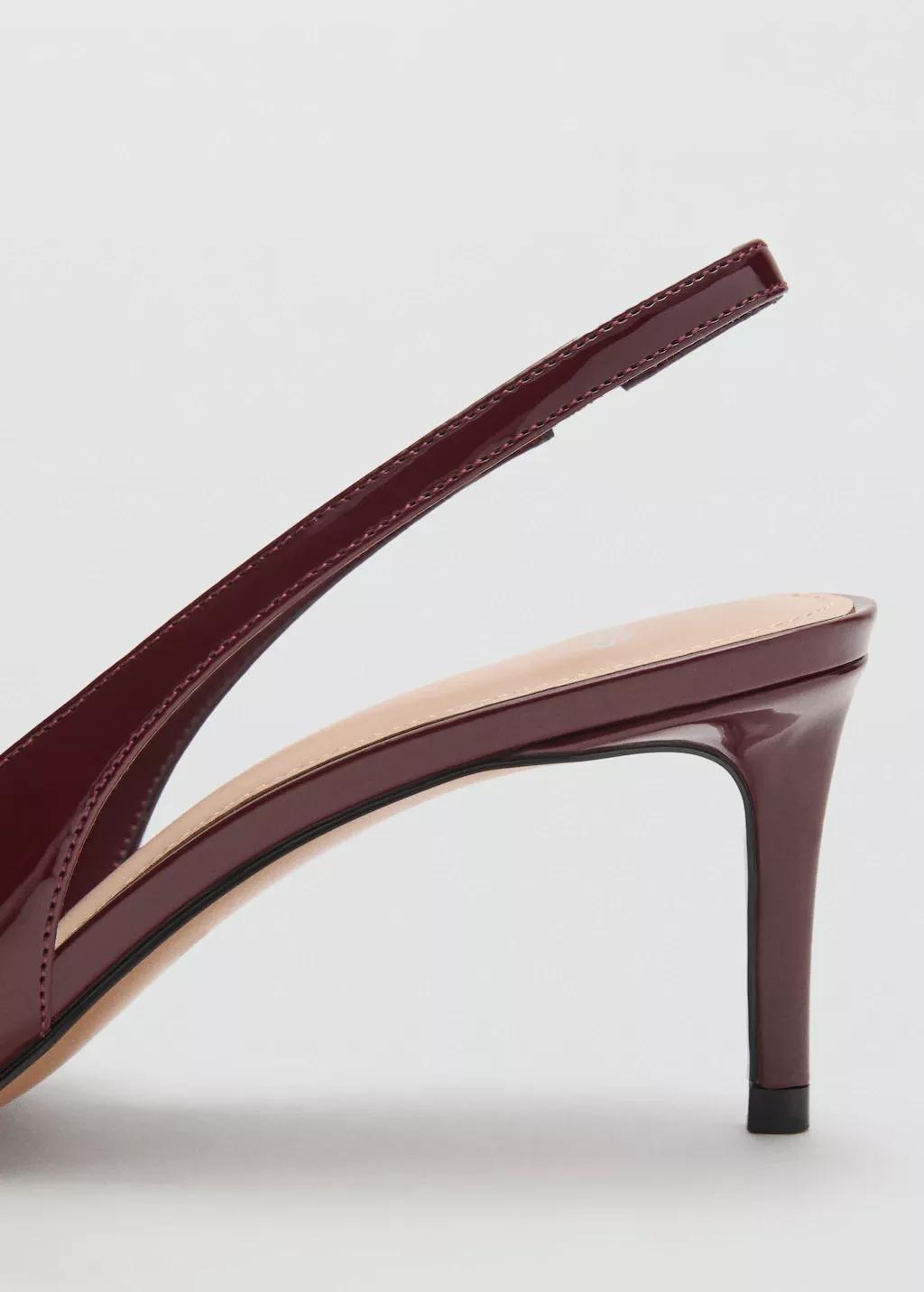 DARK RED Patent heeled shoes, , large image number 6