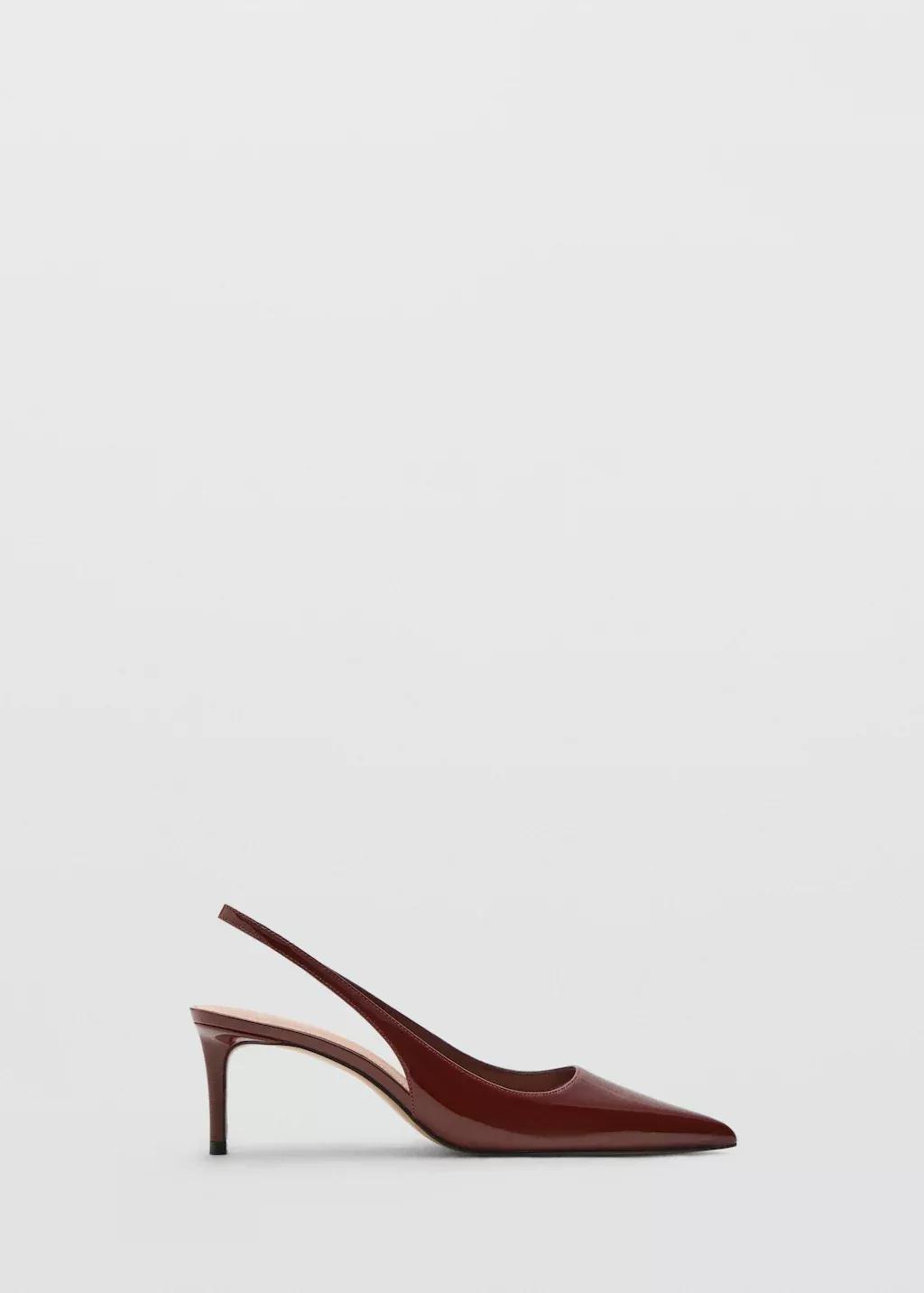 DARK RED Patent heeled shoes, , large image number 8