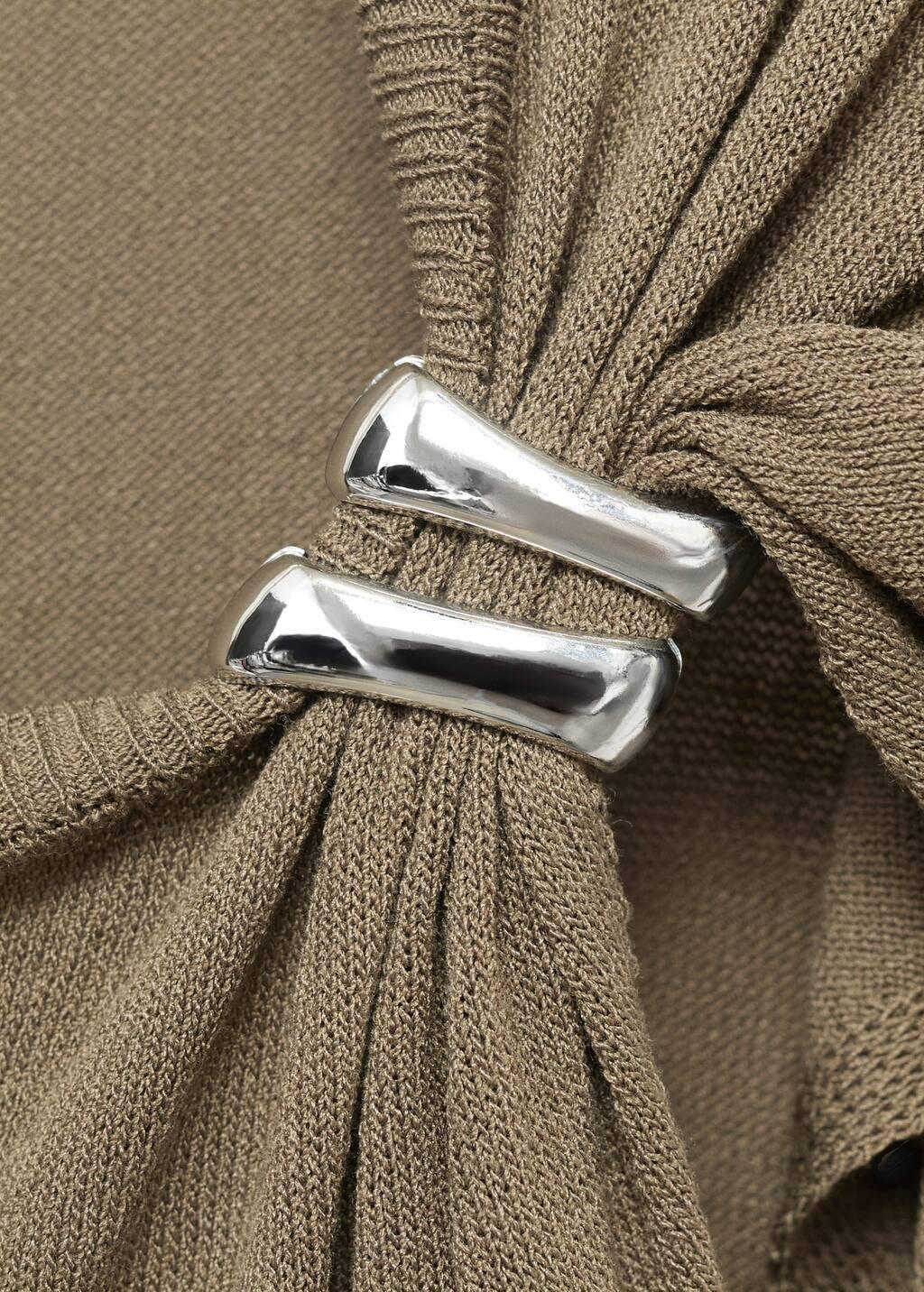 MEDIUM BROWN Fine-knit sweater with metallic detail, 0201_35, large image number 4