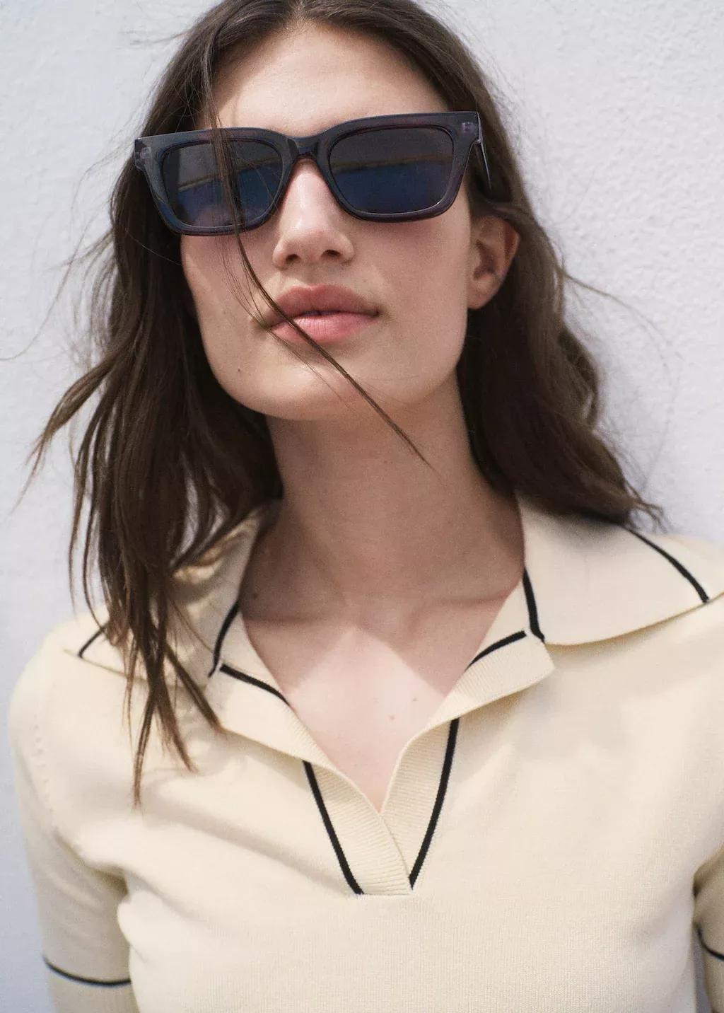 Beige Polo-Neck Sweater With Contrasting Trims, Light Beige, large image number 2