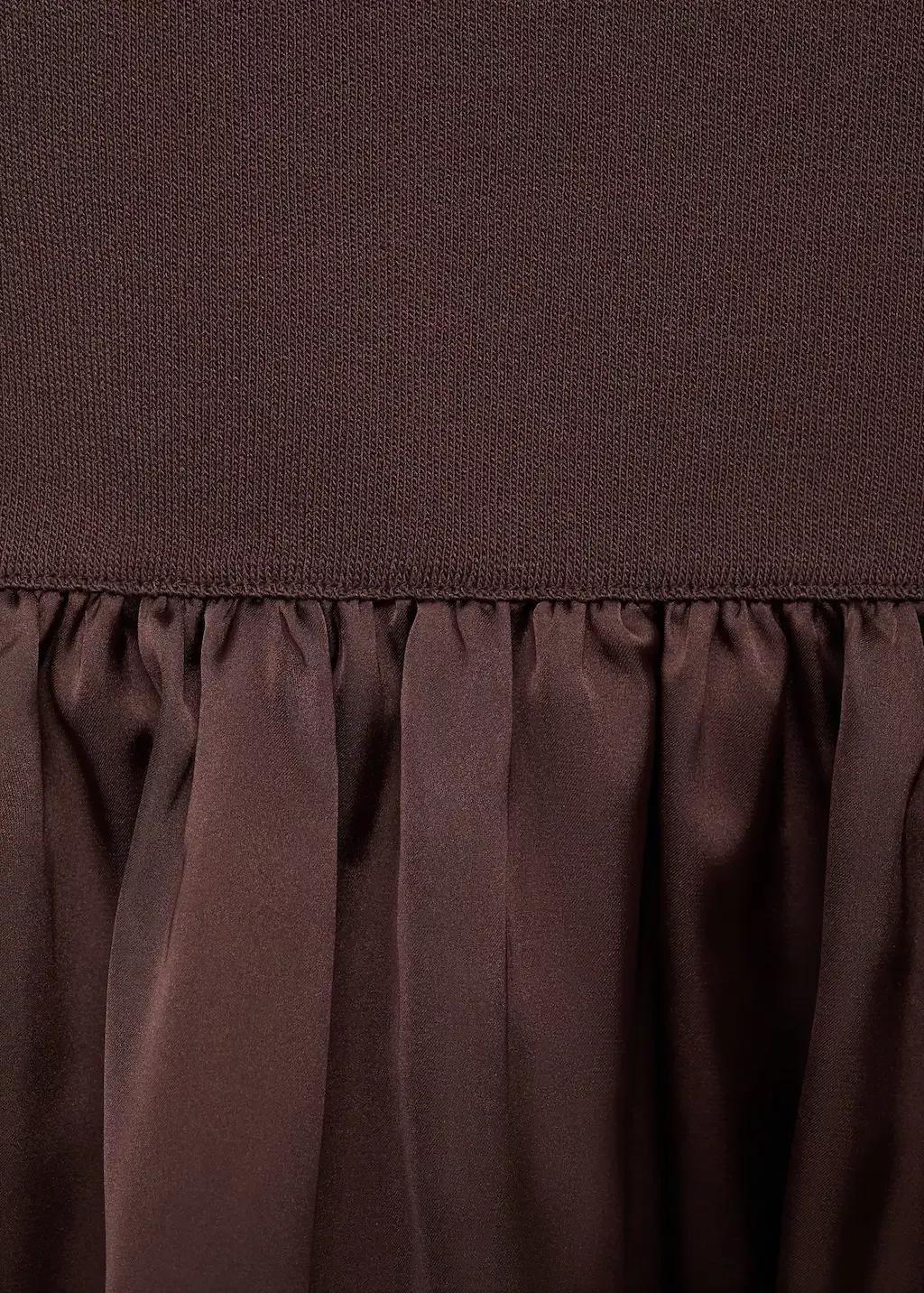 BROWN Combined fabric top with crossed back, Brown, large image number 3