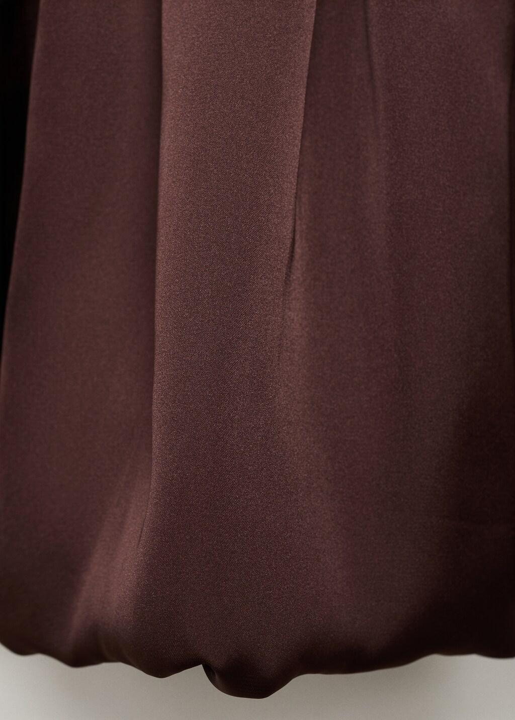 BROWN Combined fabric top with crossed back, Brown, large image number 6