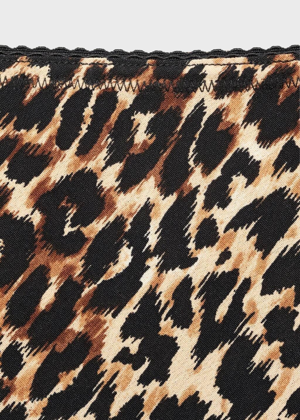 Brown Animal-Print Midi-Skirt, , large image number 1