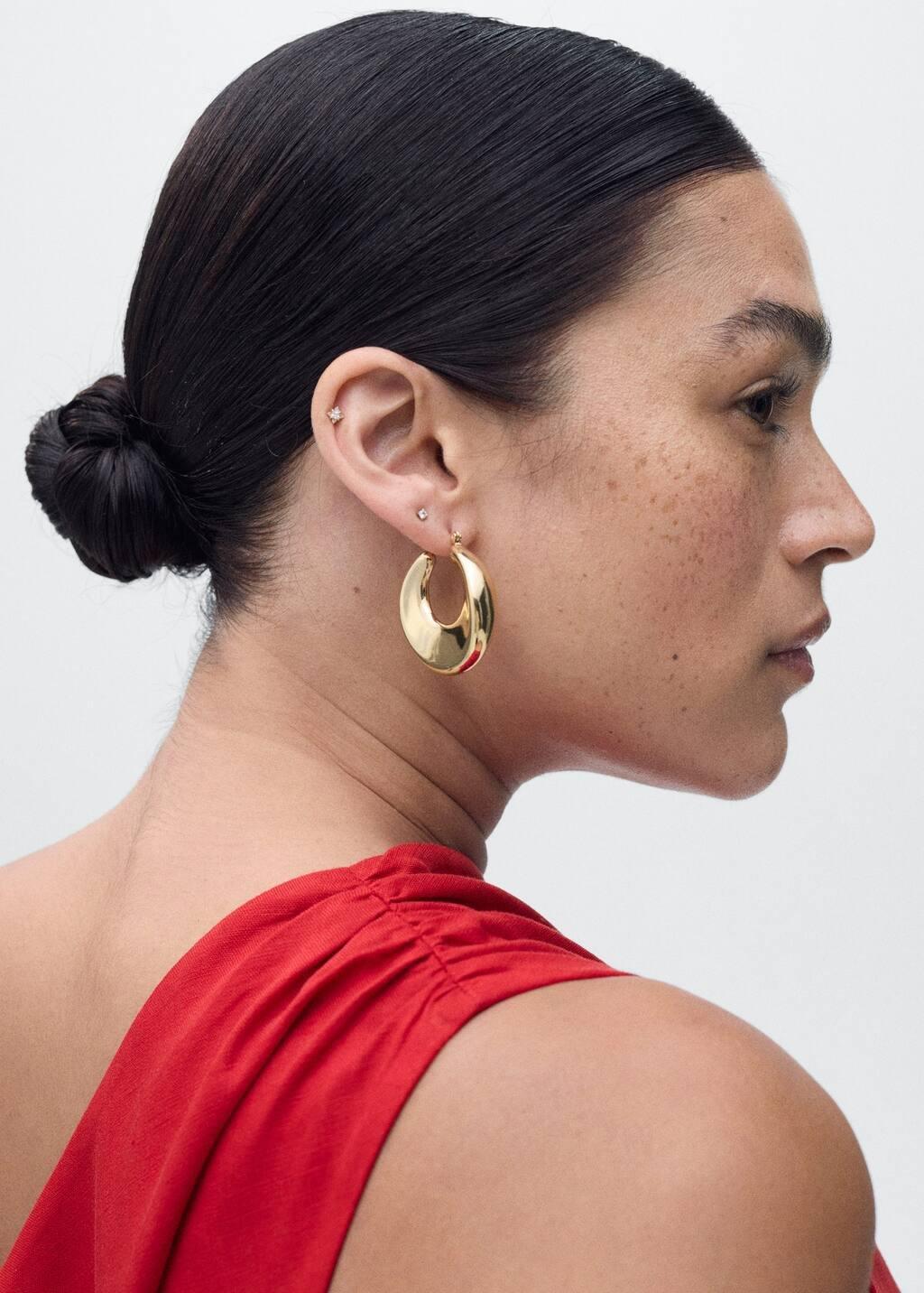 Red Lyocell Dress With Asymmetrical Neckline, Red, large image number 6