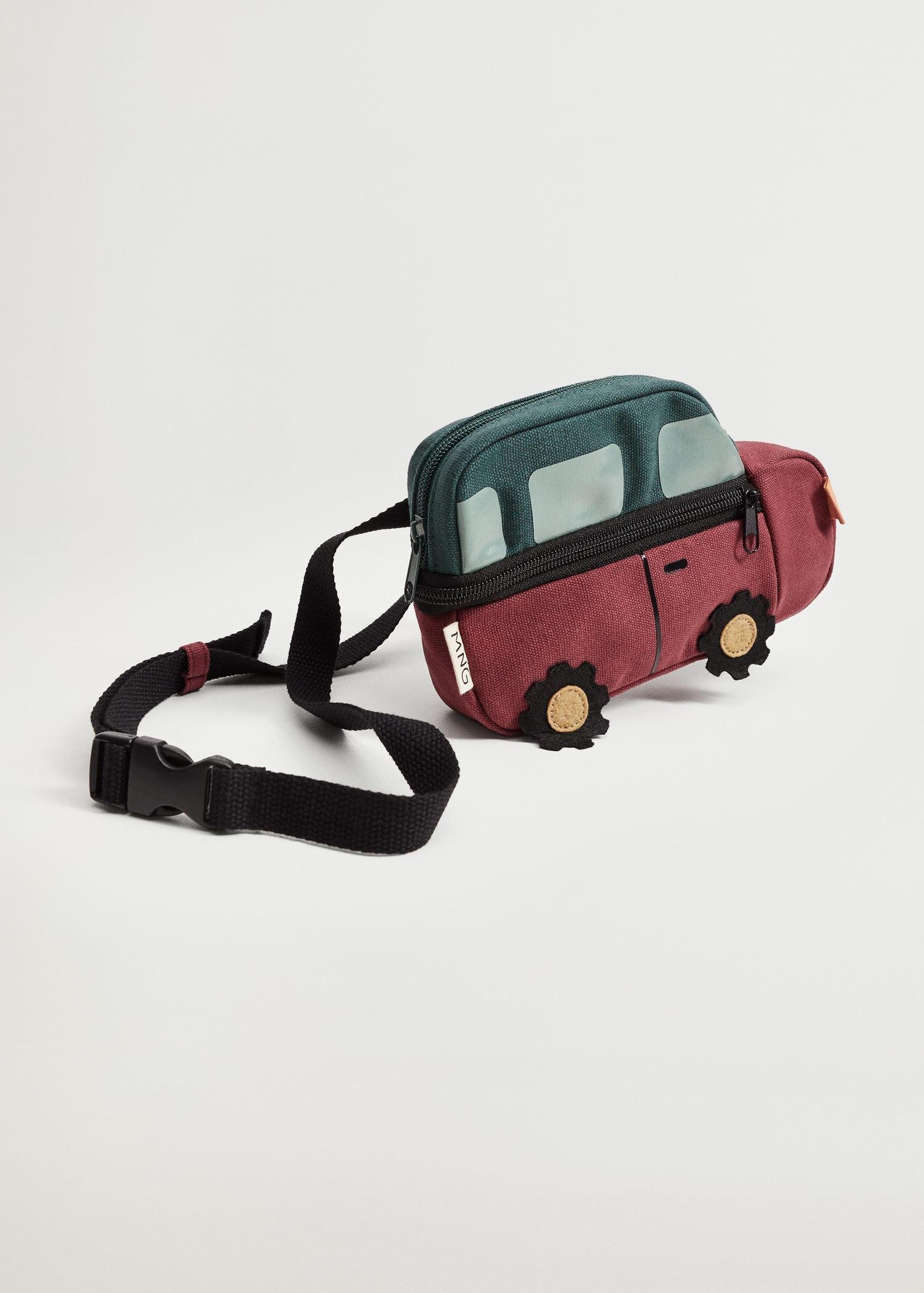Dark Red Car Design Belt Bag, Baby Boy, , large image number 1