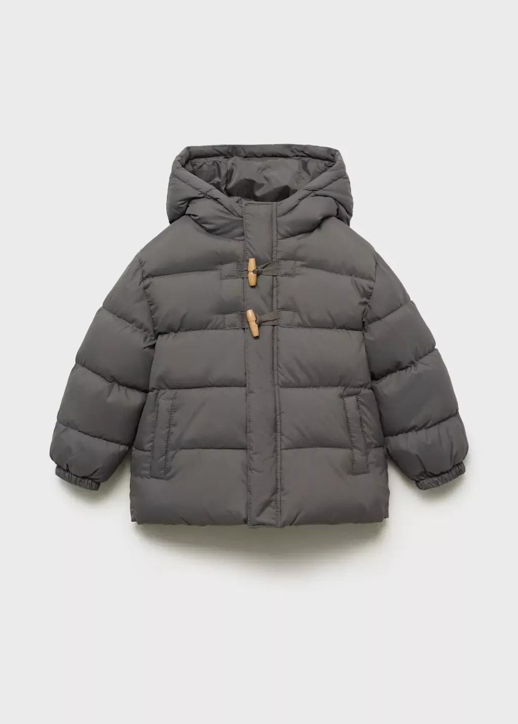 Brown Puffer Buttoned Coat, Baby Boy, Medium Brown, large image number 0