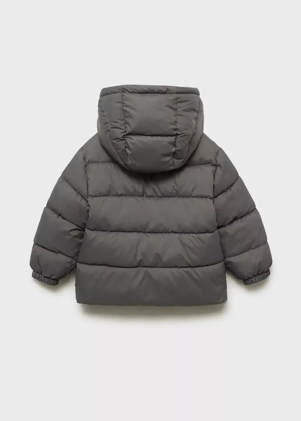 Brown Puffer Buttoned Coat, Baby Boy, Medium Brown, large image number 1
