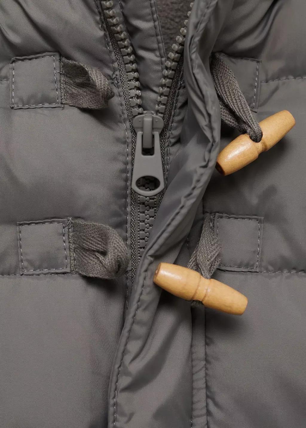 Brown Puffer Buttoned Coat, Baby Boy, Medium Brown, large image number 2