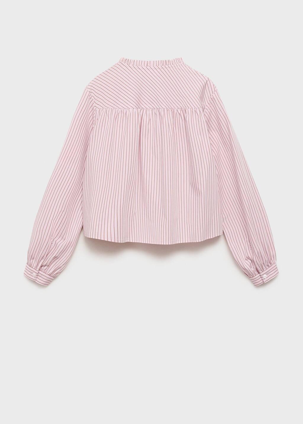 PINK Striped cotton shirt, Kids Girl, , large image number 2