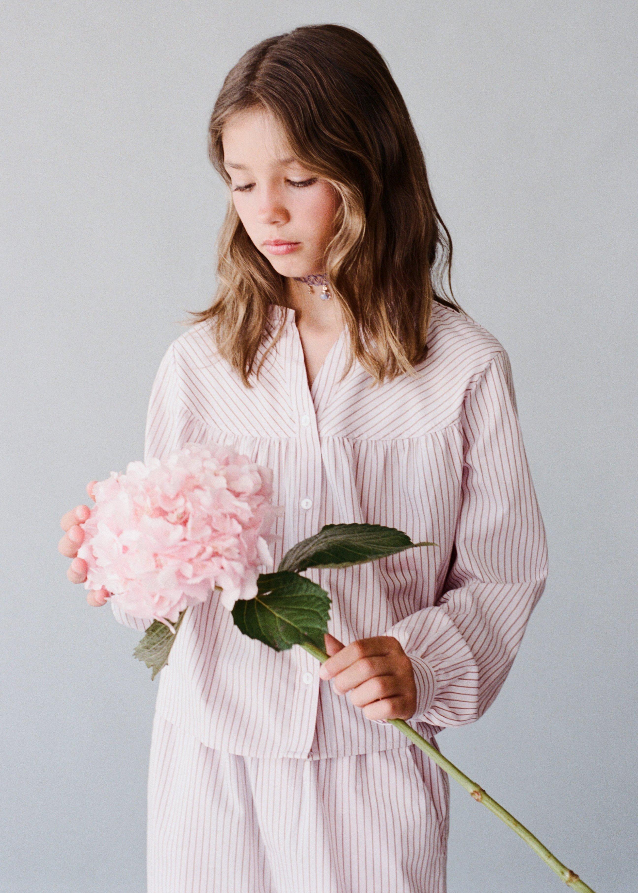 PINK Striped cotton shirt, Kids Girl, , large image number 5
