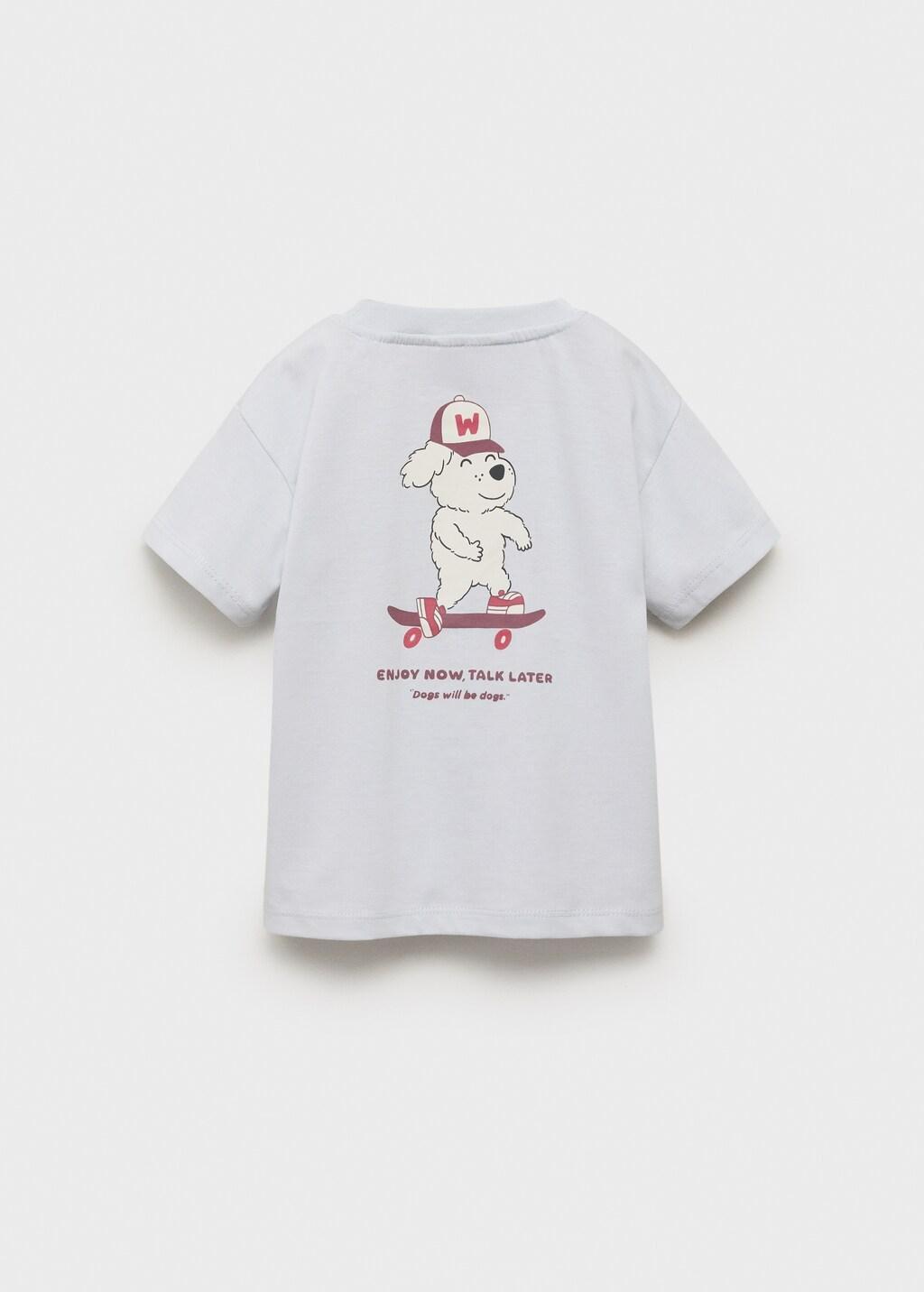Blue Dog Printed T-Shirt, Baby Boys, , large image number 4
