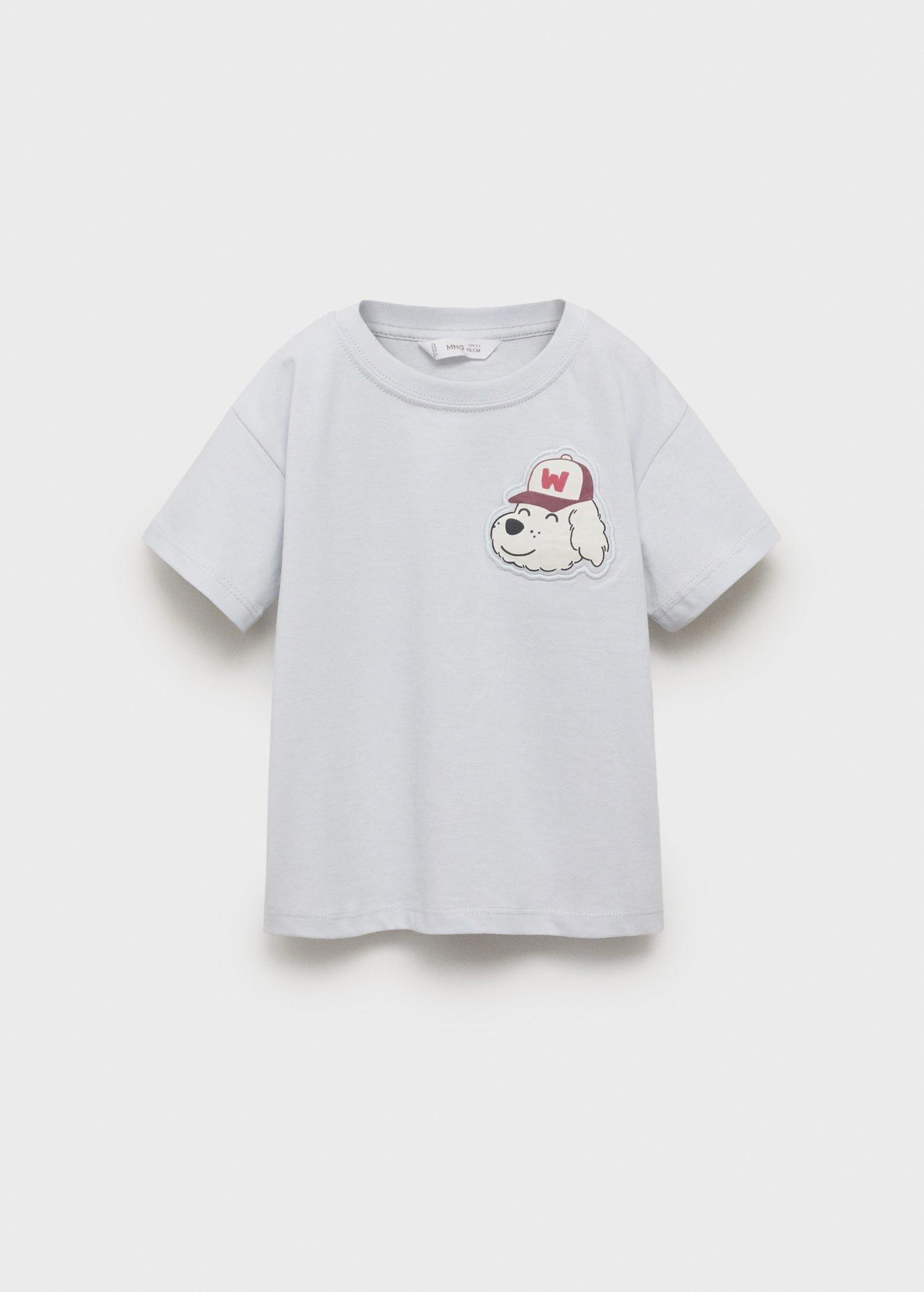 Blue Dog Printed T-Shirt, Baby Boys, , large image number 7