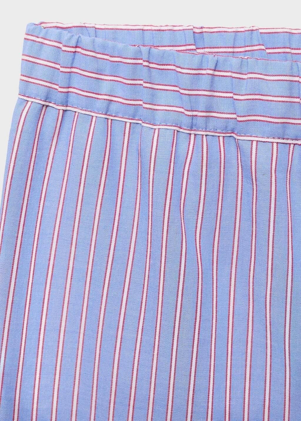 MEDIUM BLUE Striped cotton trousers, Kids Girl, Medium Blue, large image number 3