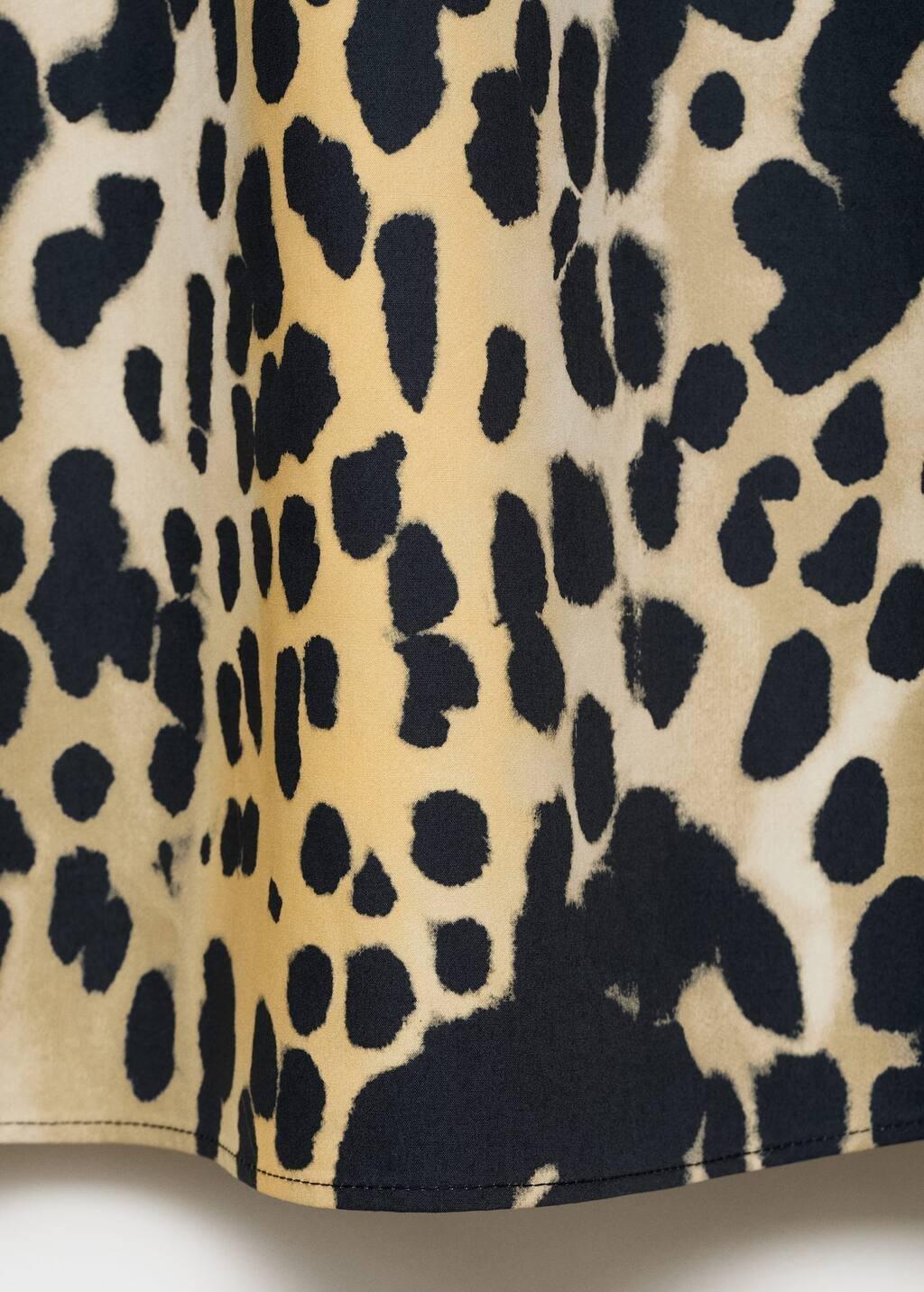 BLACK Leopard midi skirt, Black, large image number 2