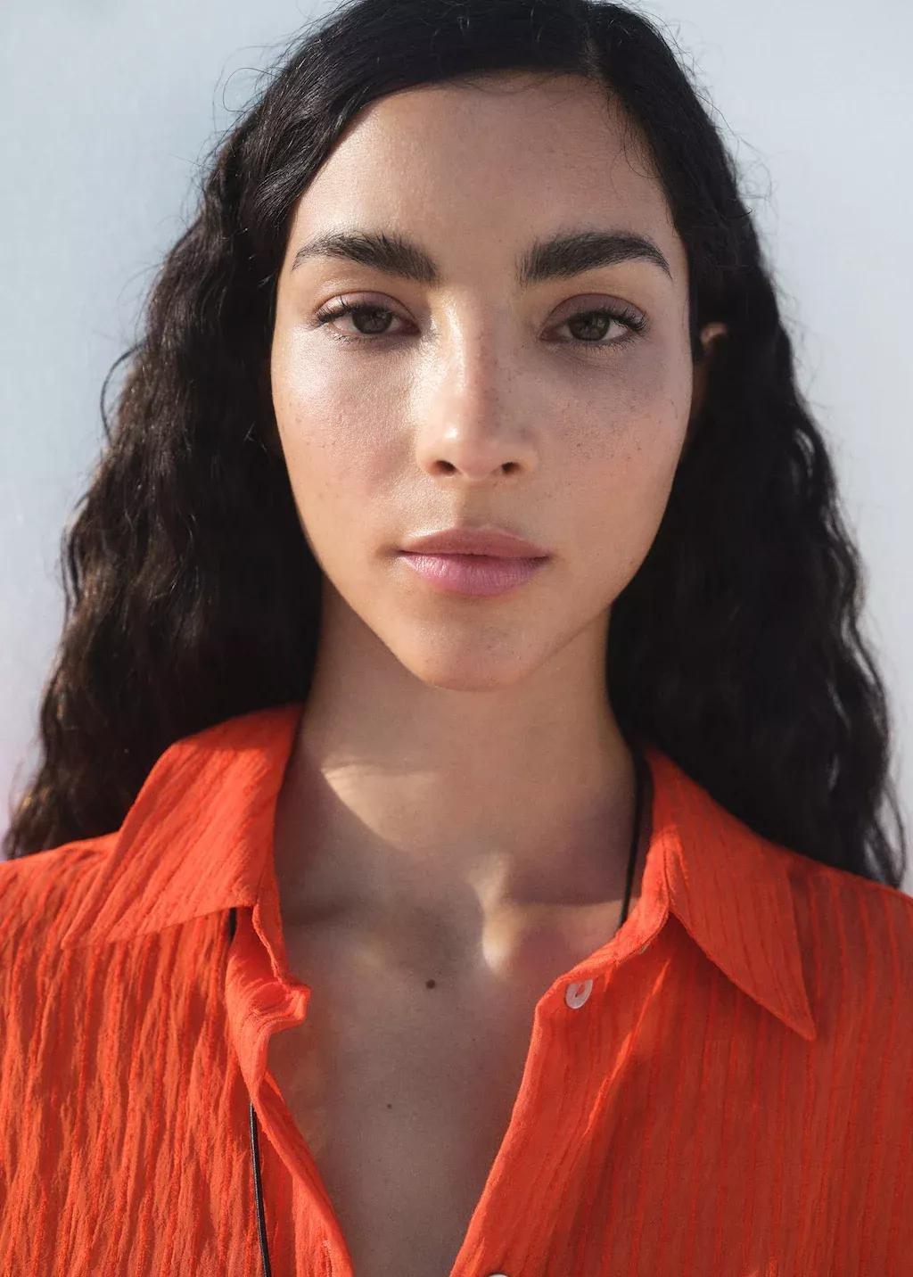ORANGE Oversized crinkled-effect shirt, Orange, large image number 2