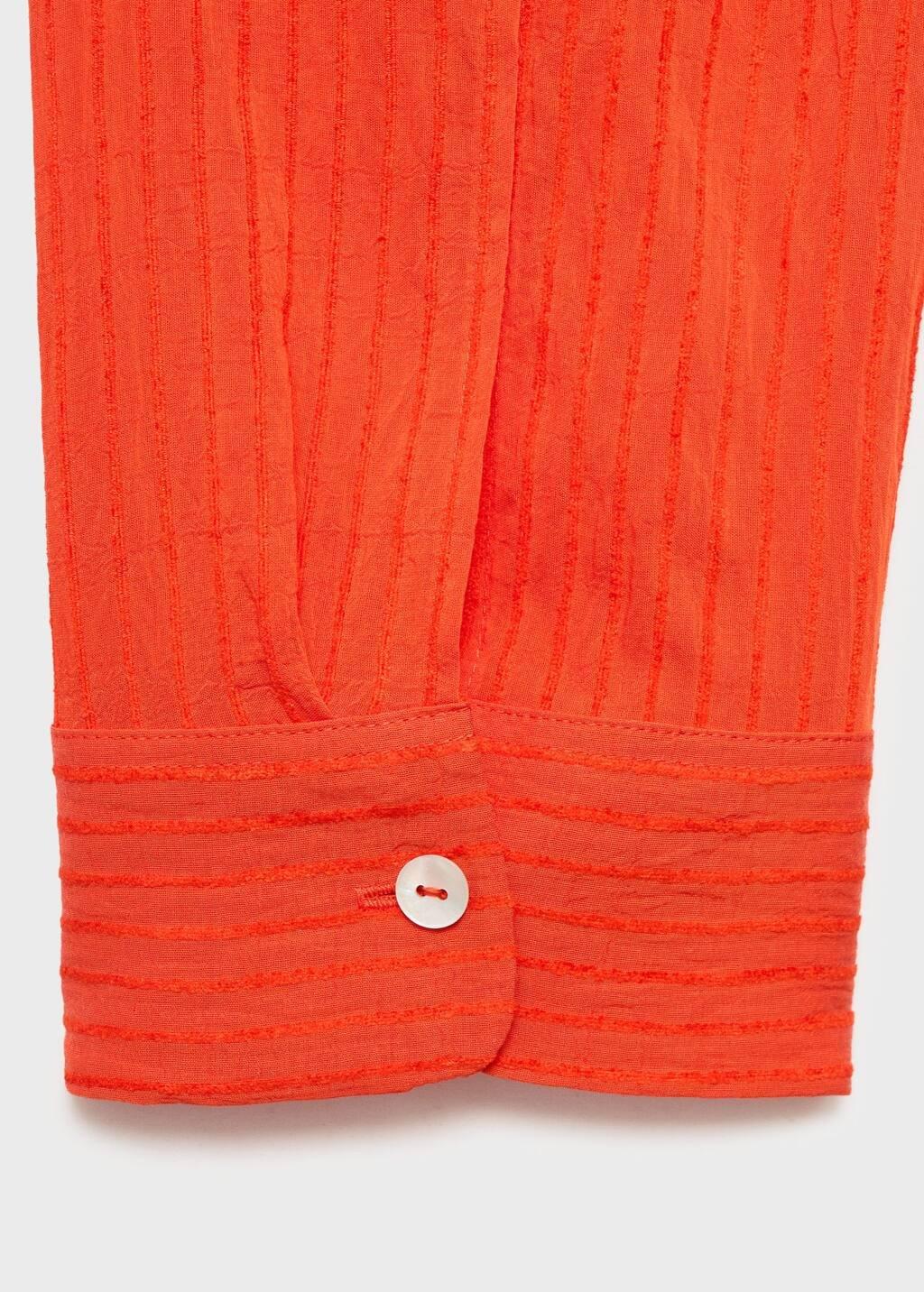 ORANGE Oversized crinkled-effect shirt, Orange, large image number 5