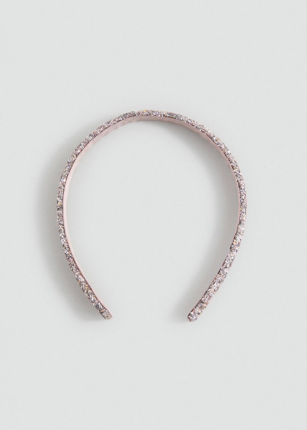 Silver Glitter Hairband, Kids Girl, Silver, large image number 2
