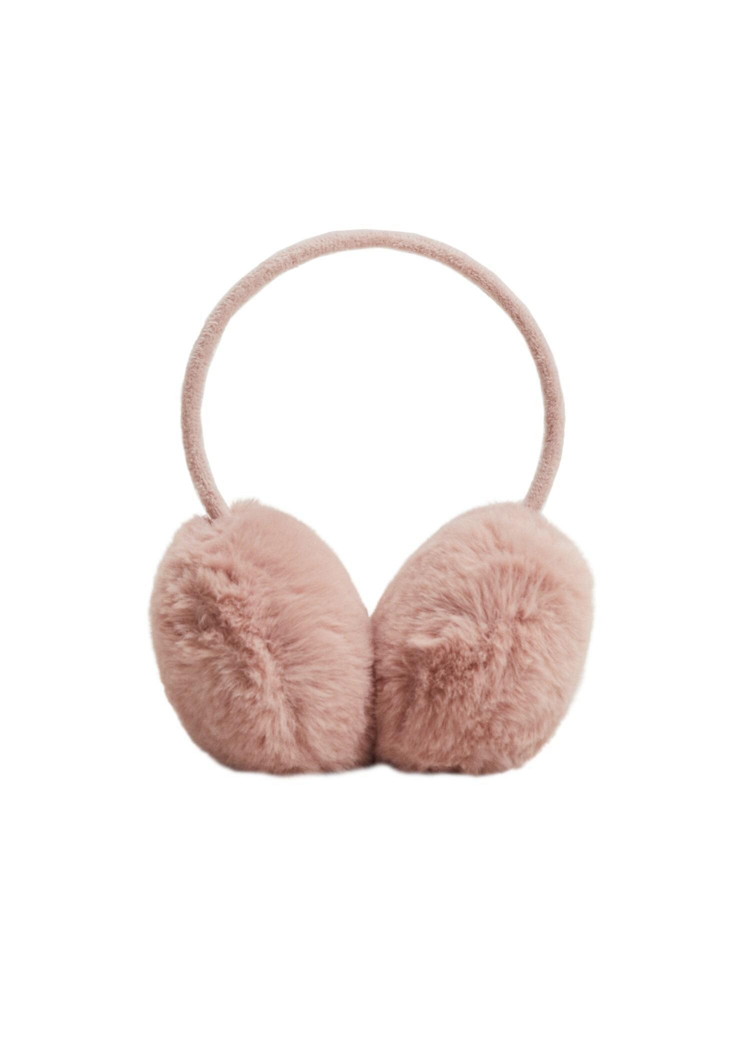 Lt-Pastel Pink Faux Fur Earmuffs, Kids Girl, , large image number 0